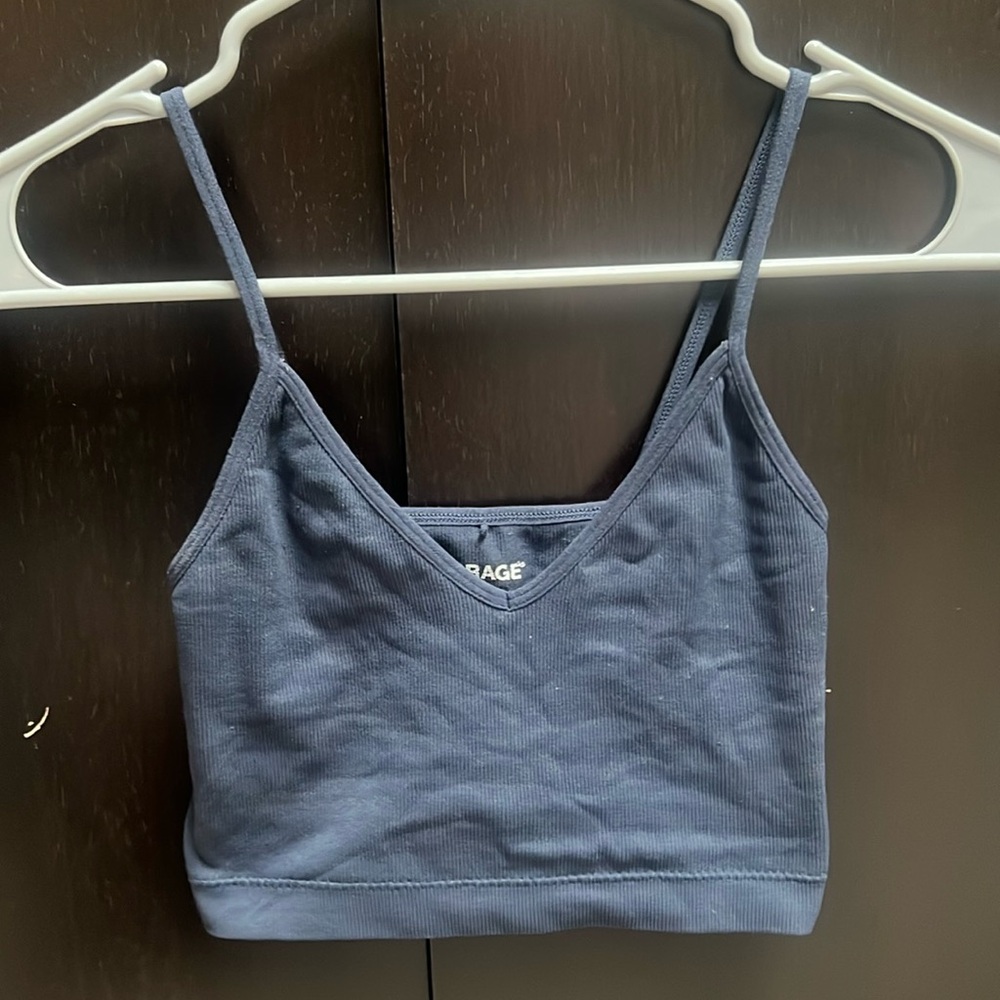 Garage tank top size xs navy blue